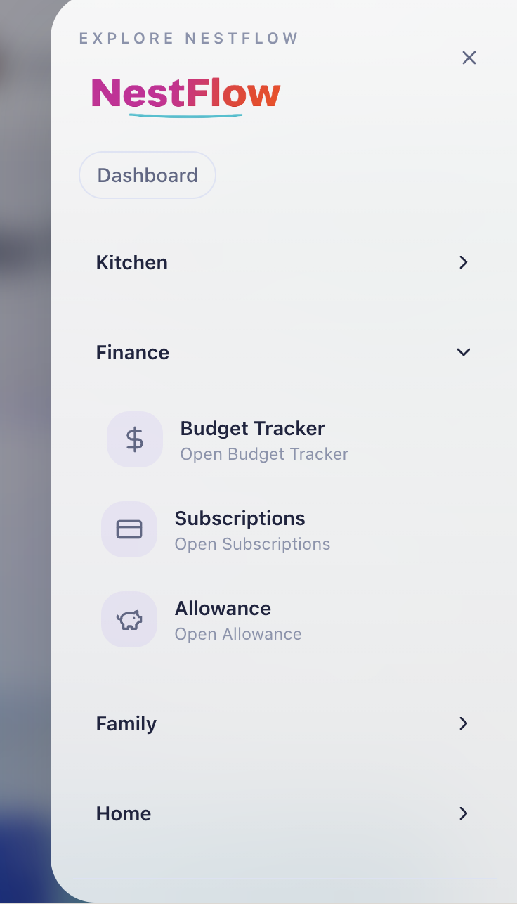 NestFlow meal planning preview