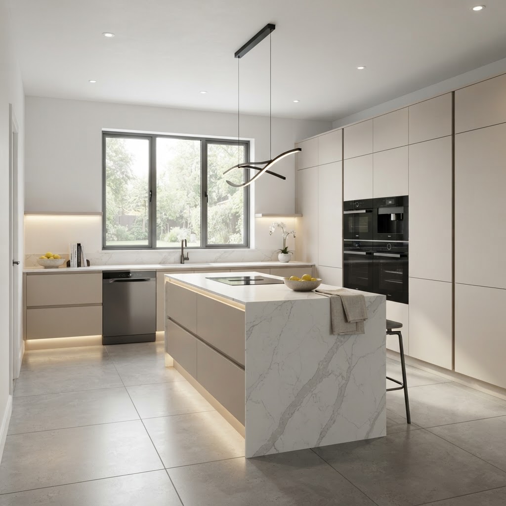 modern kitchen design created with the Measure Design AI designer