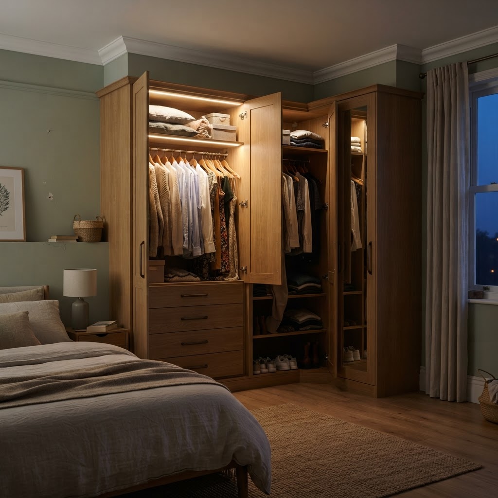 Wardrobe with Integrated Lighting