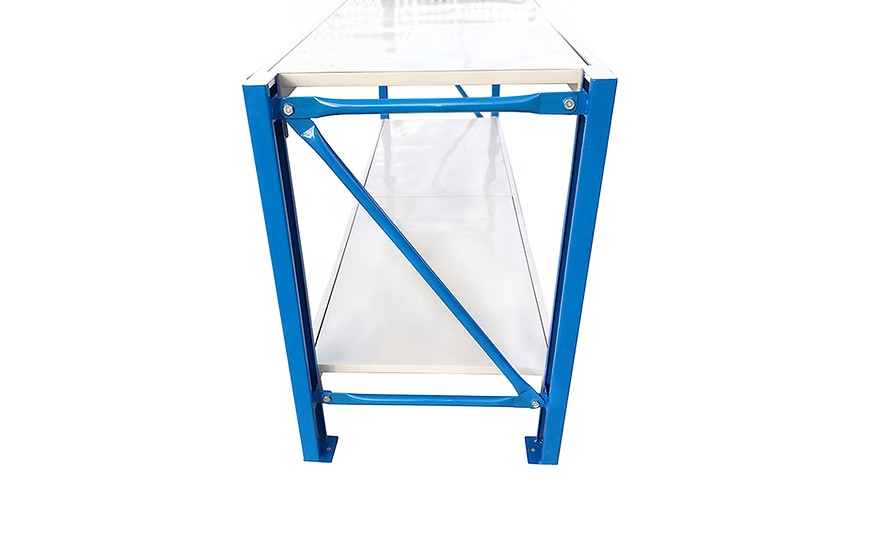 900H × 1500W × 600D Heavy Duty Steel Workbench – 200kg/Tier - Blue & Grey