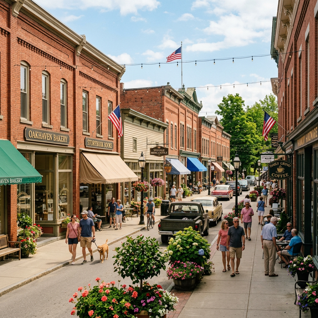 Small town main street