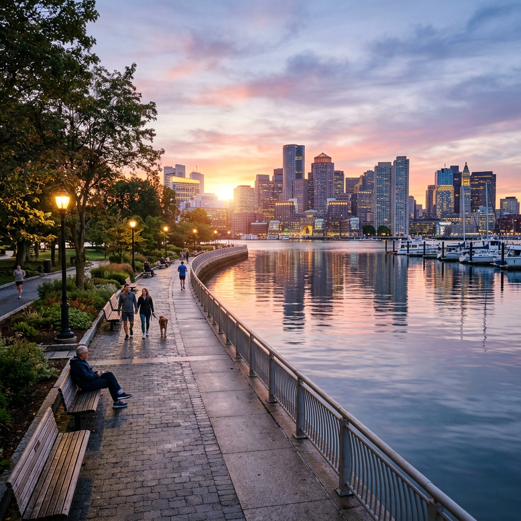 Waterfront sunrise