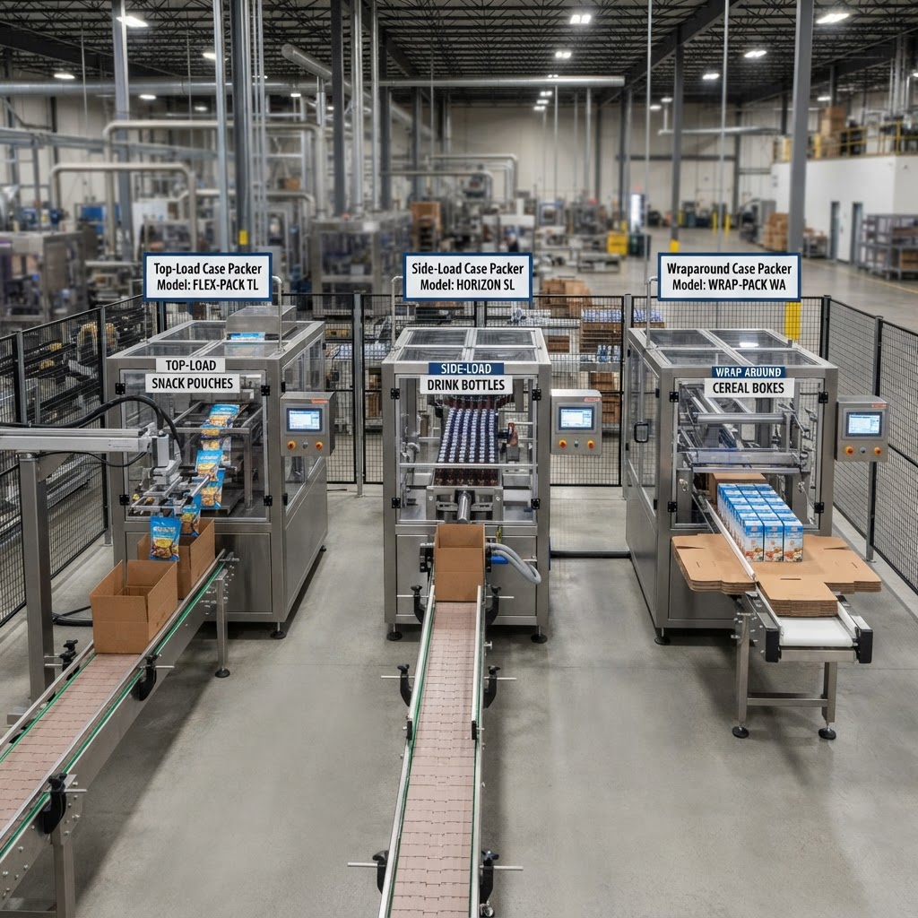 Top Load vs Side Load vs Wraparound Case Packing: Which System Do You Need?