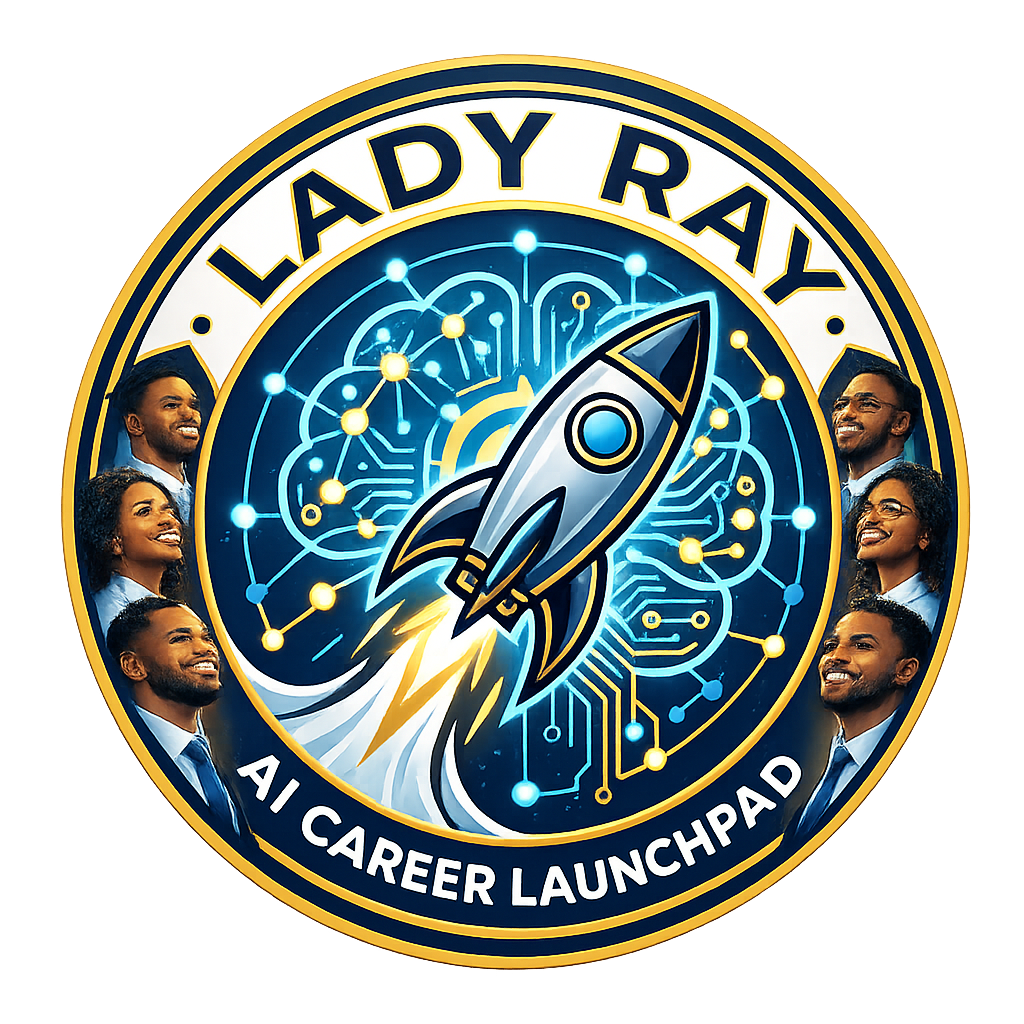 Lady Ray AI Career Launchpad Logo