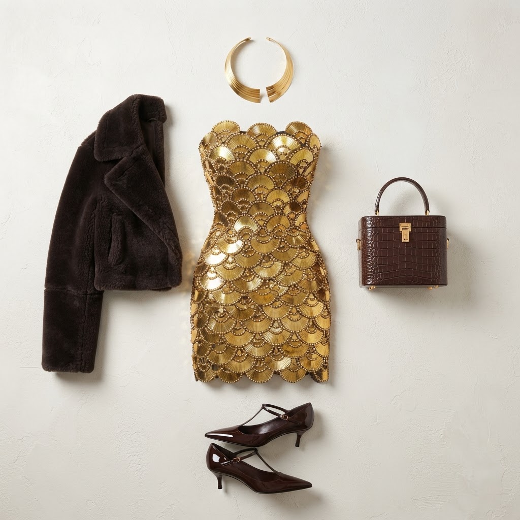 Gilded Opulence: High-Voltage Party Elegance, outfit shared by lindsay's videos (party)