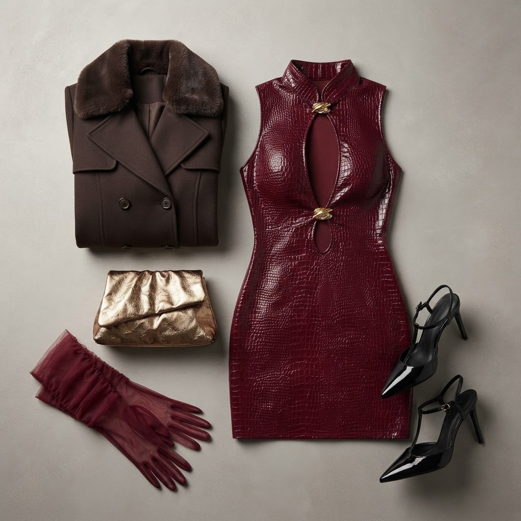 Sculpted Burgundy Seduction, outfit shared by lindsay's videos (party)