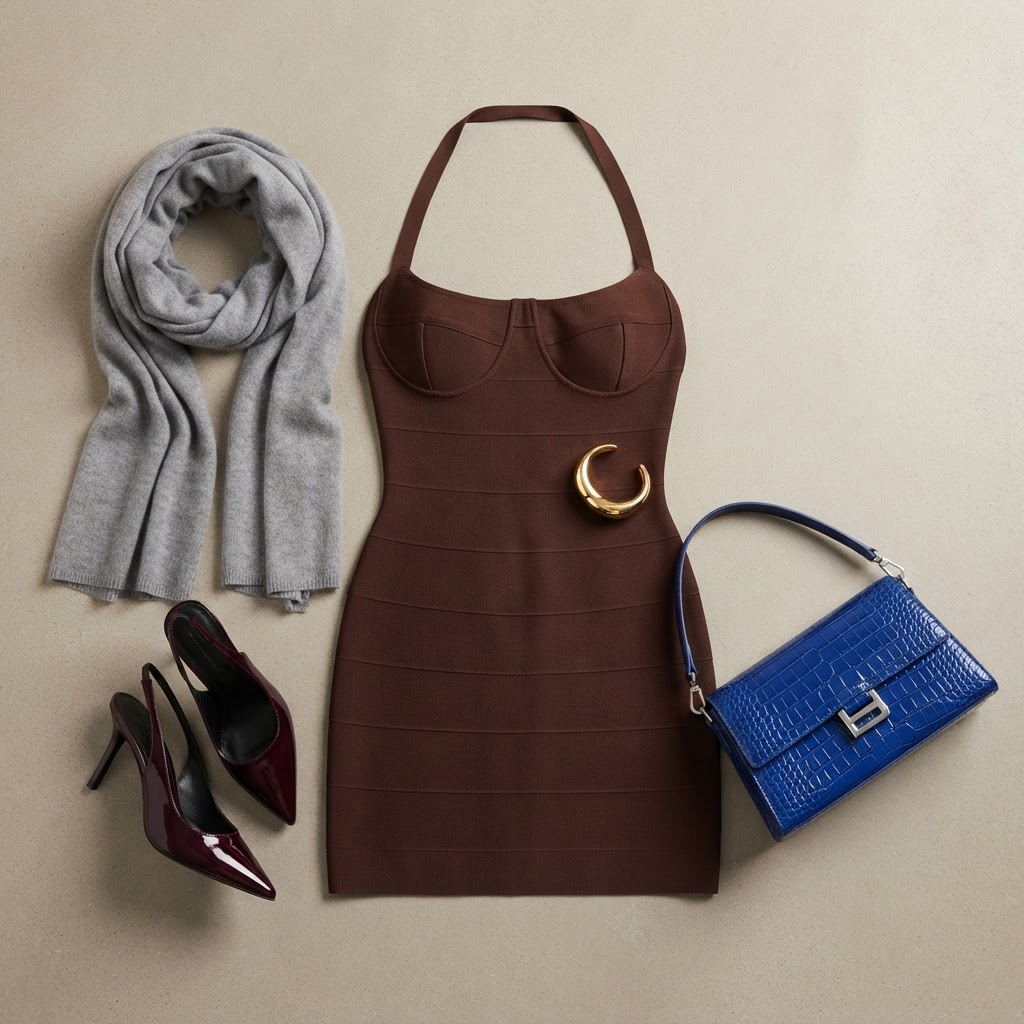 Subverted Sculpt: Modern Date Night in Espresso & Cobalt, outfit shared by lindsay's videos (date)