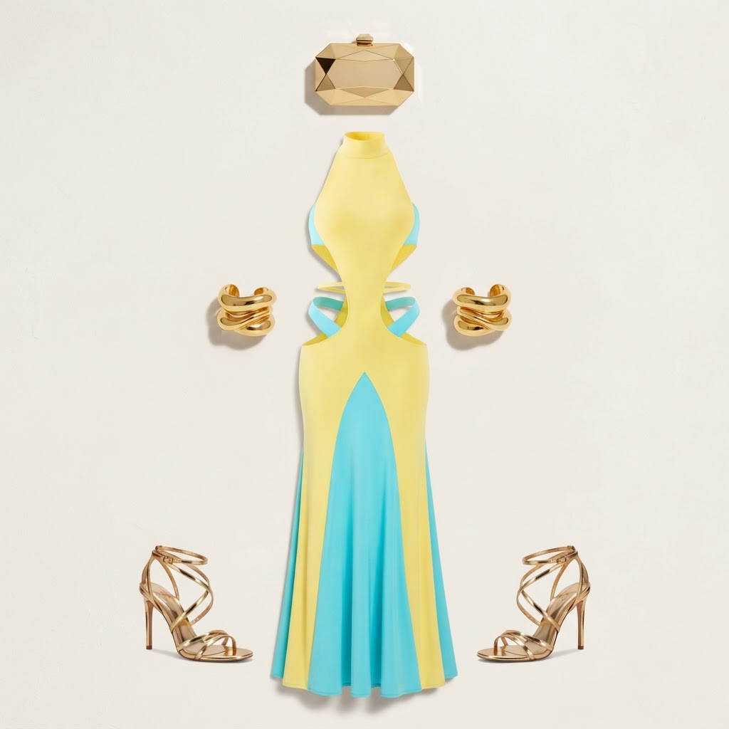 Sculptural Riviera Glamour, outfit shared by lindsay's videos (party)