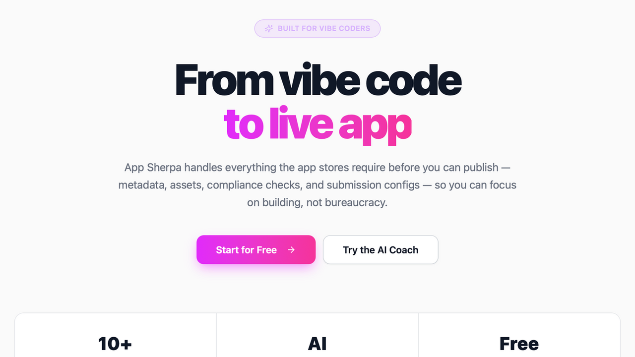 App Sherpa template preview