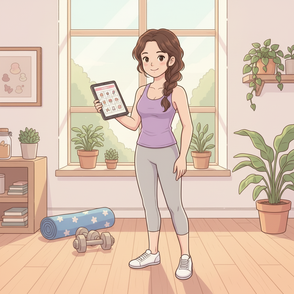 Fitness trainer running sessions online