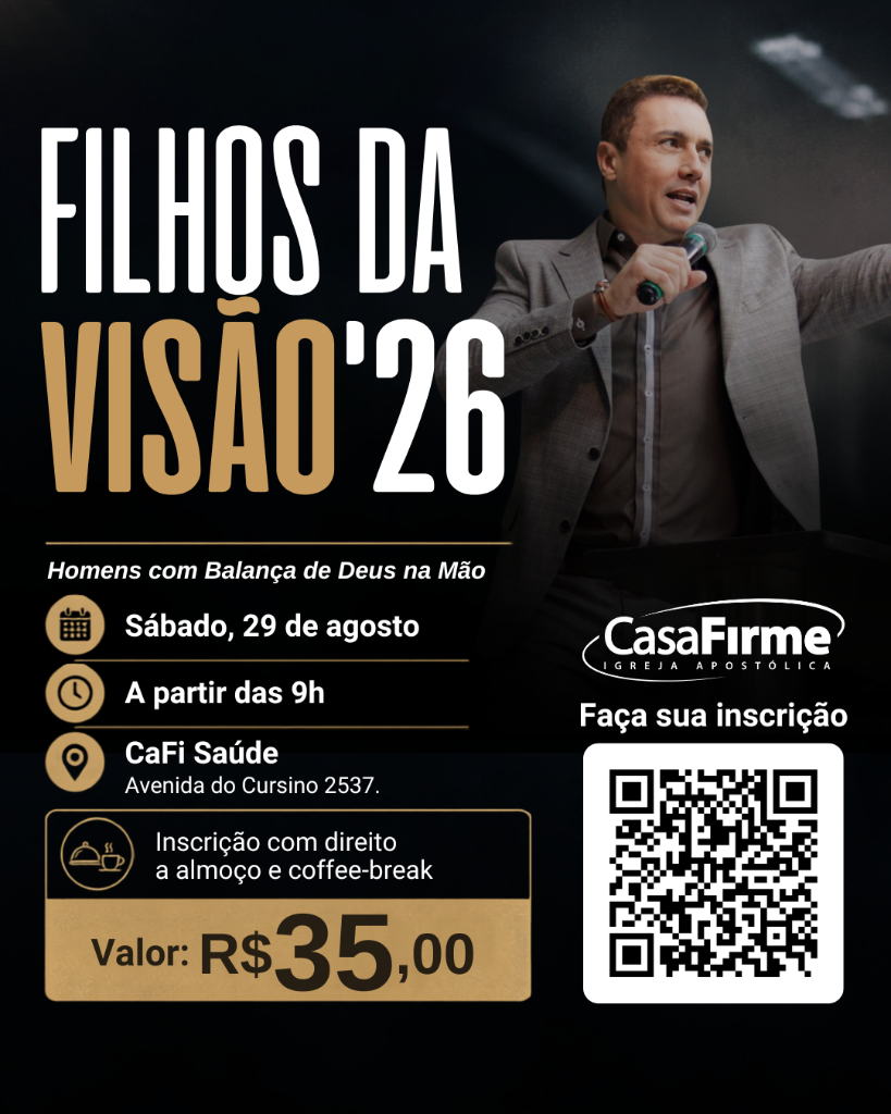 Arte oficial do congresso Filhos da Visão 2026