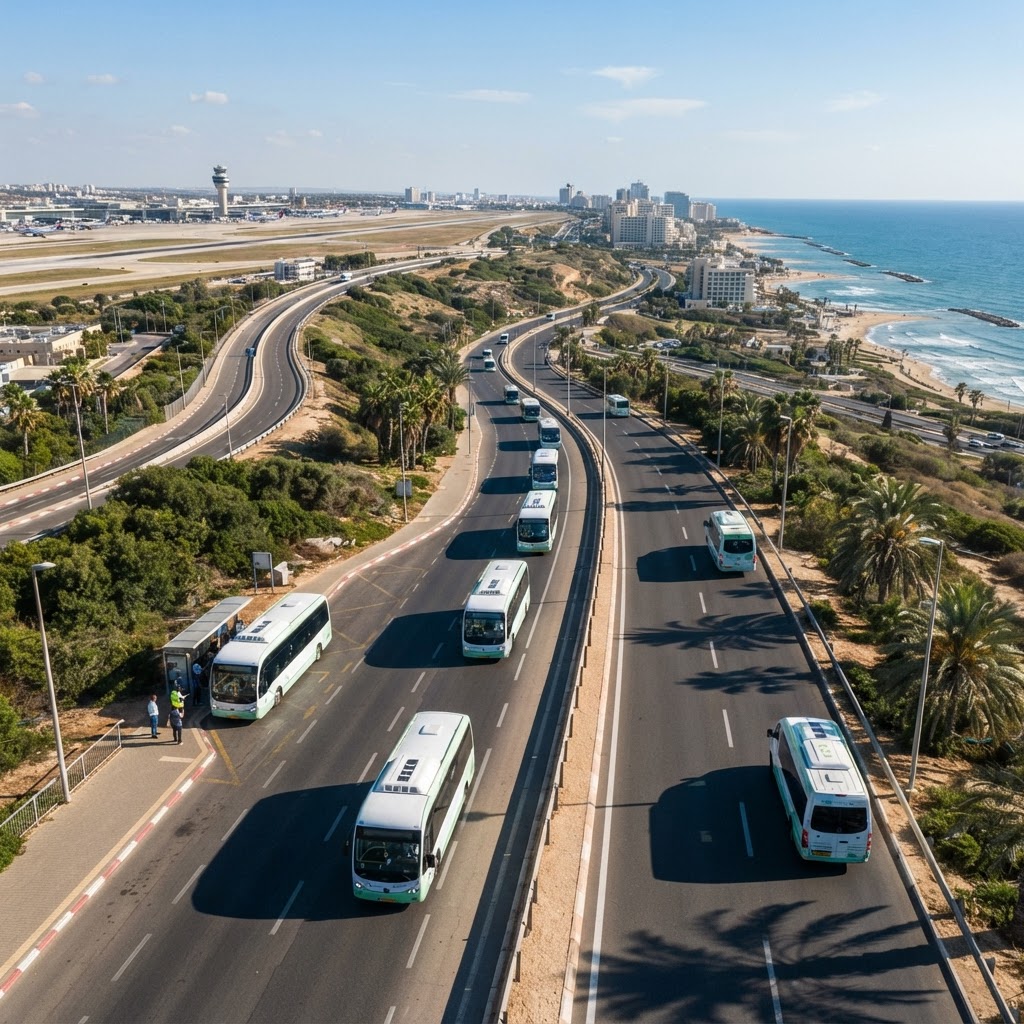Electric Airport Transfers in Israel - AI generated hero