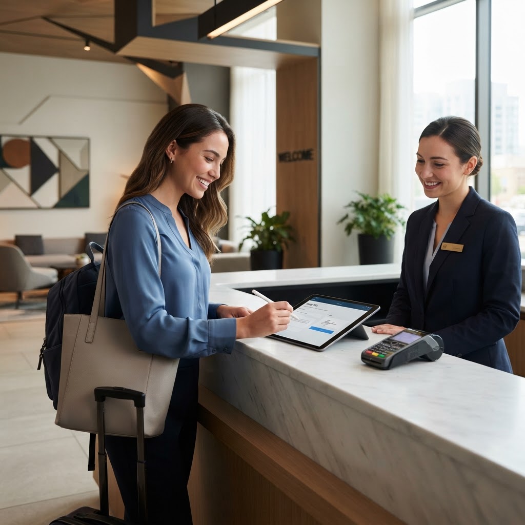 Paperless Hotel Check-In and Payments - AI generated hero