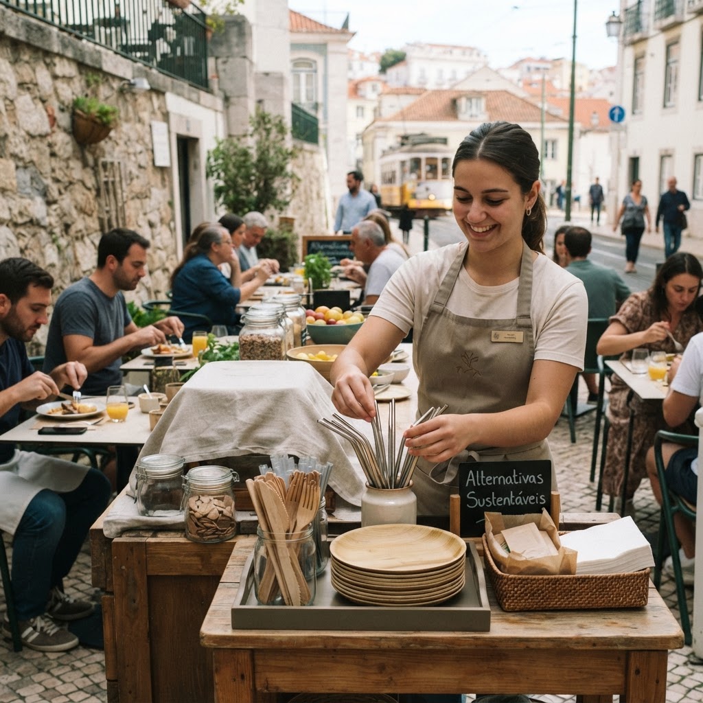 Reducing Single-Use Plastic in Hospitality - AI generated hero