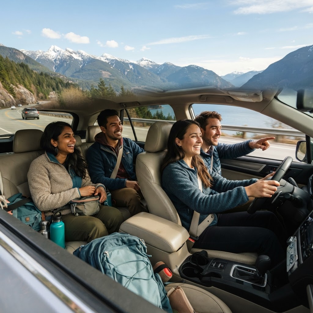 A Carpooling App for Travelers in Canada - AI generated hero