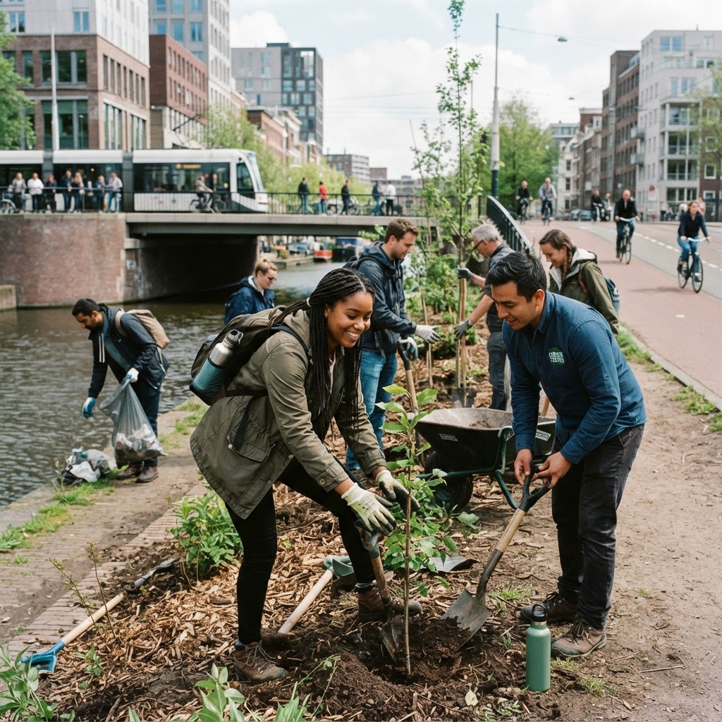 Green Tours for Hands-On Climate Action - AI generated hero