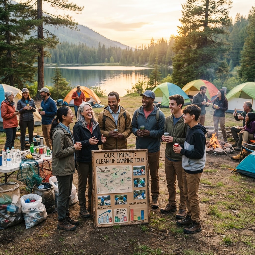 Clean-Up Camping Tours - AI generated hero