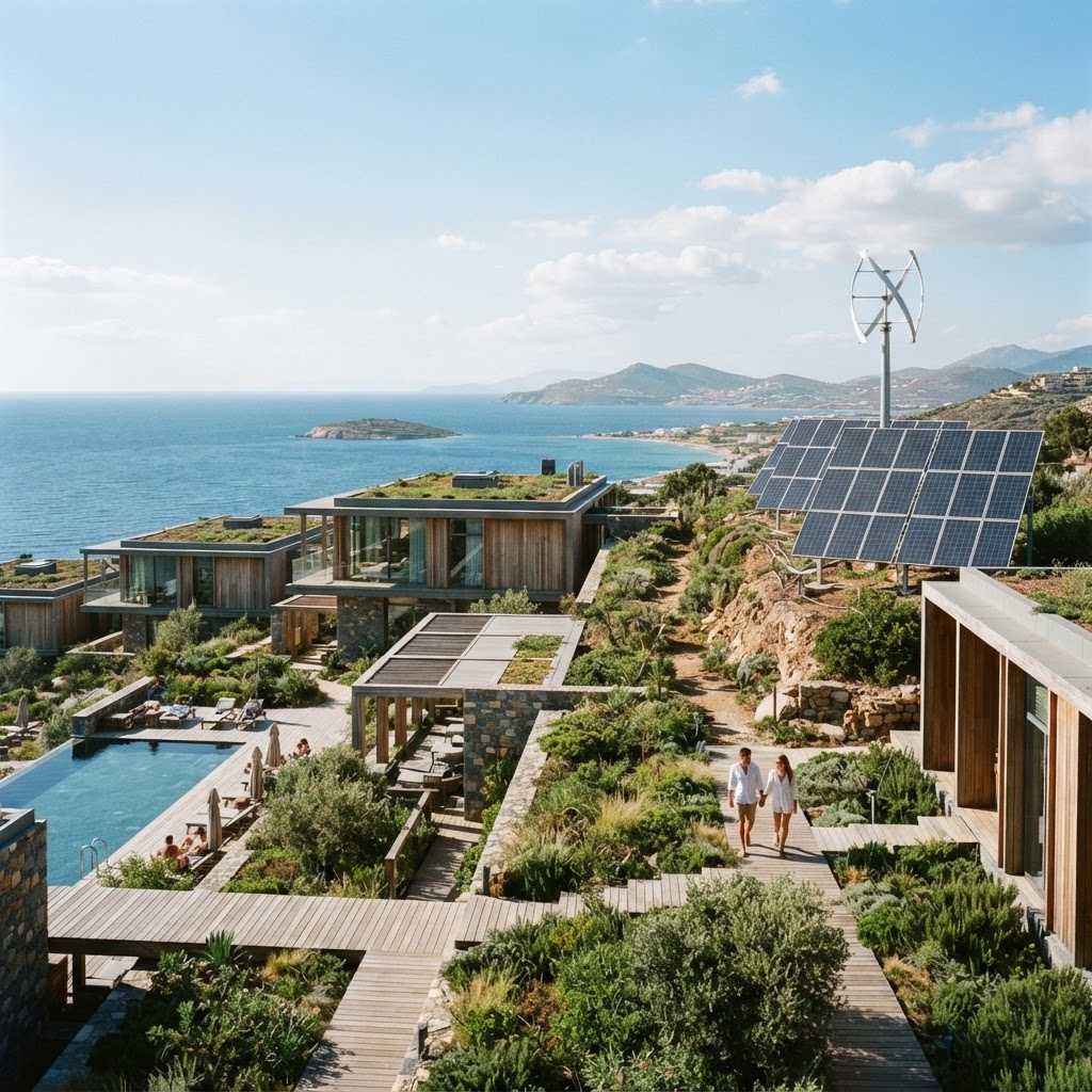 Clean Energy Across the Tourism Industry - AI generated hero