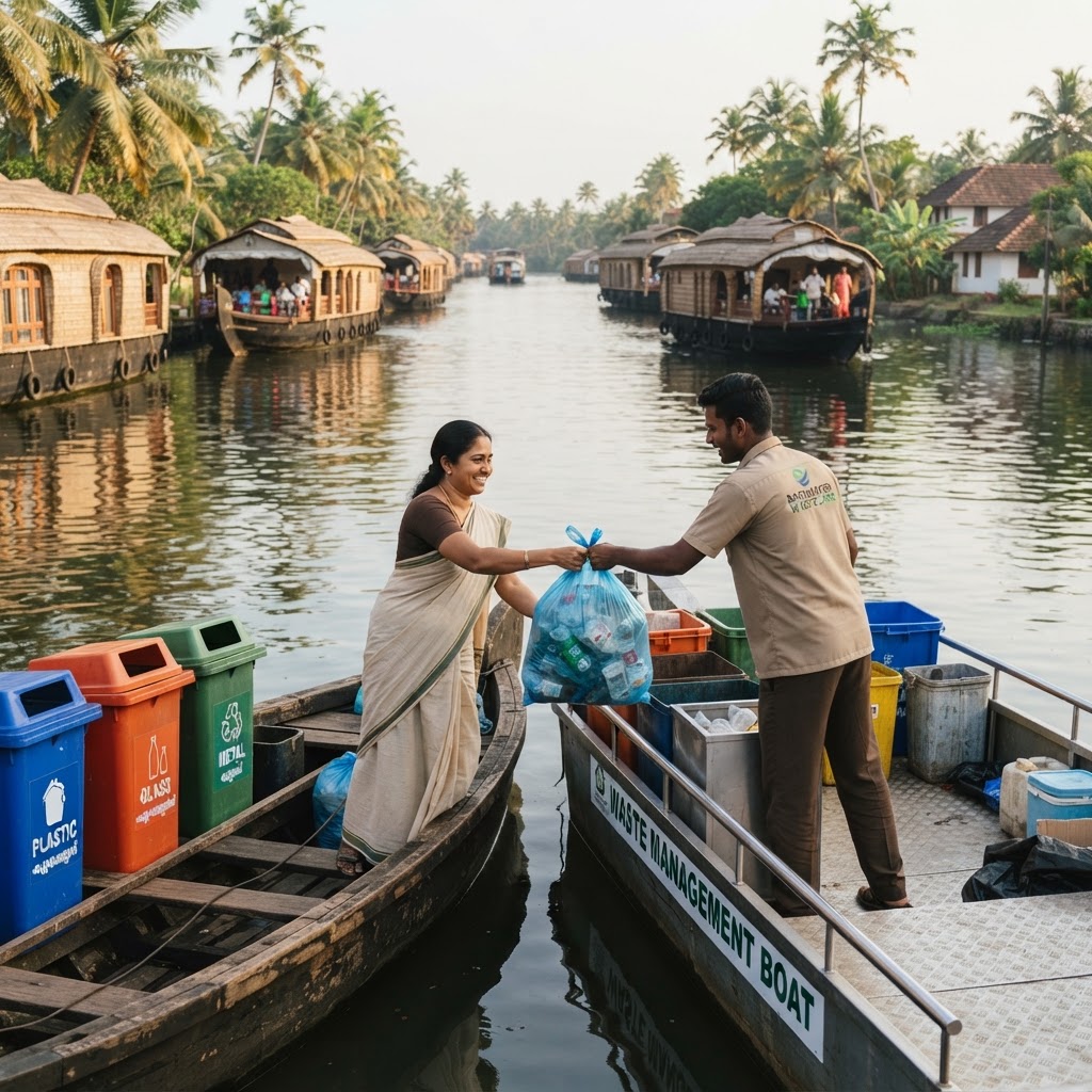 Waste Management for India's Houseboats - AI generated hero