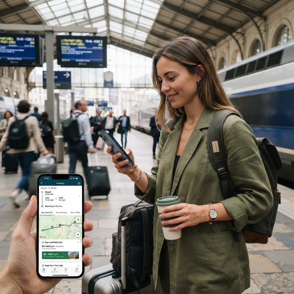 An All-in-One, Paperless Travel App - AI generated hero