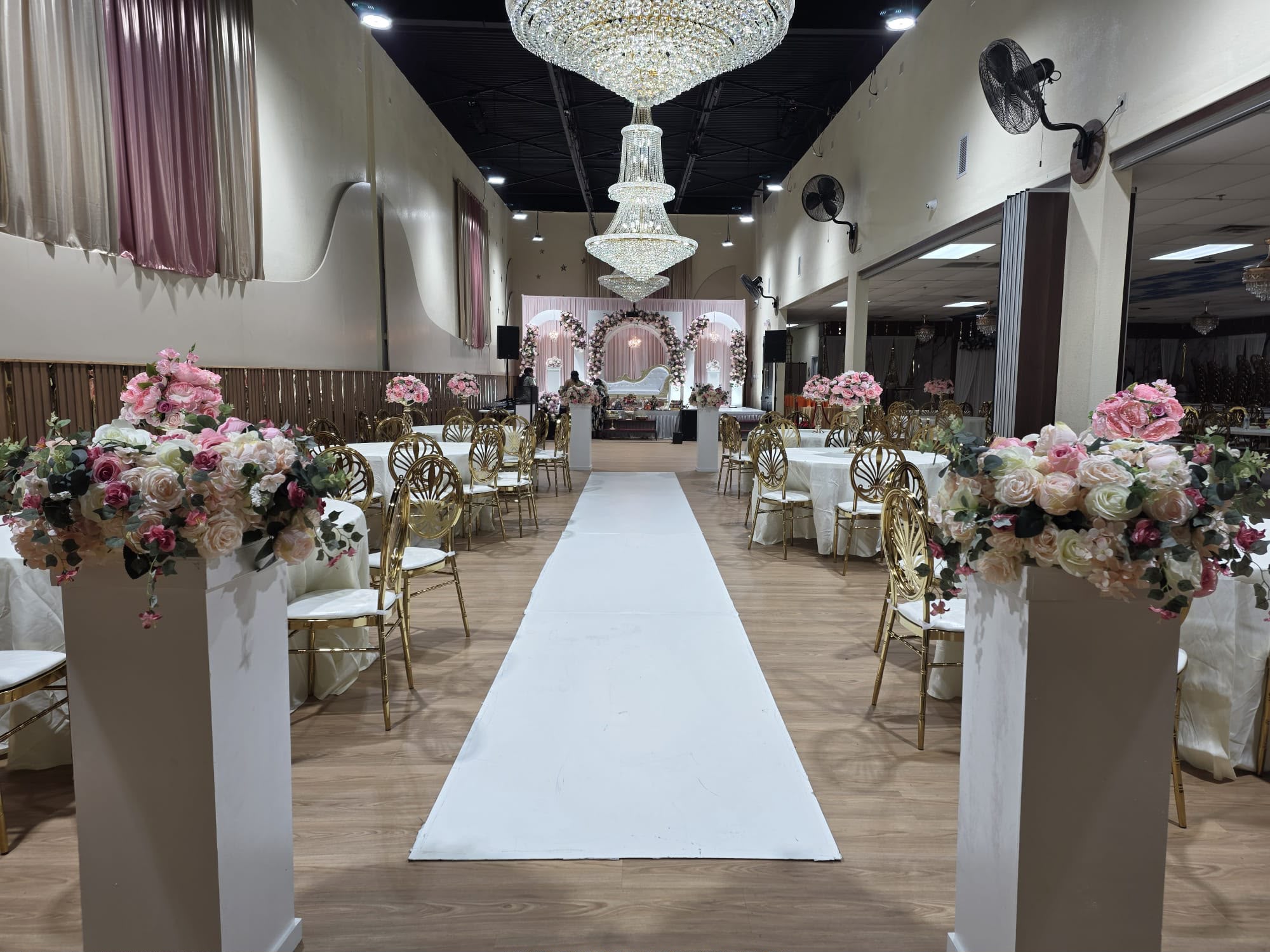 Wedding Aisle & Reception Setup