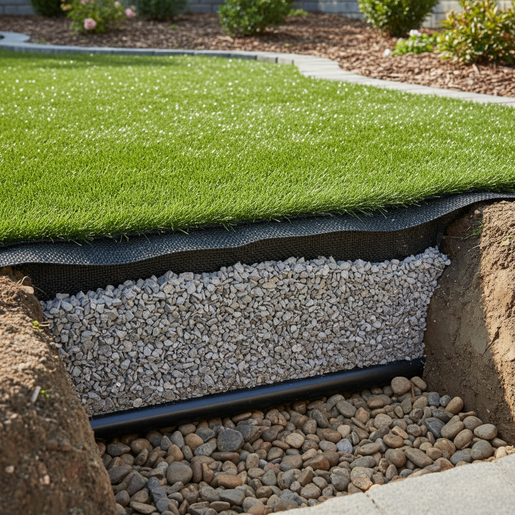 Turf Drainage Preparation
