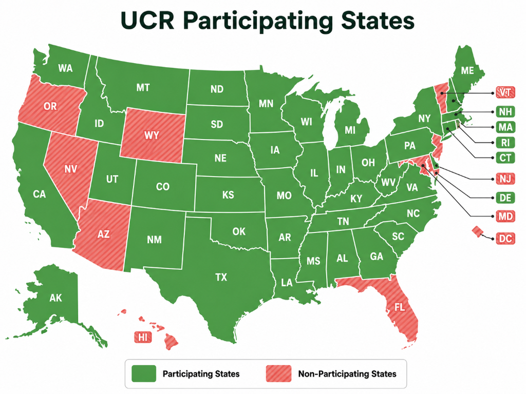 UCR Participating States map