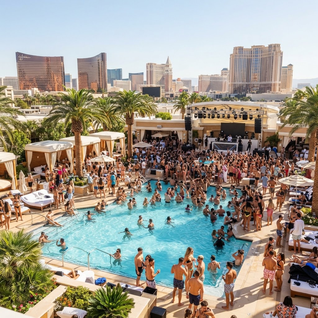 Las Vegas Pool Parties Solteros 5D/4N