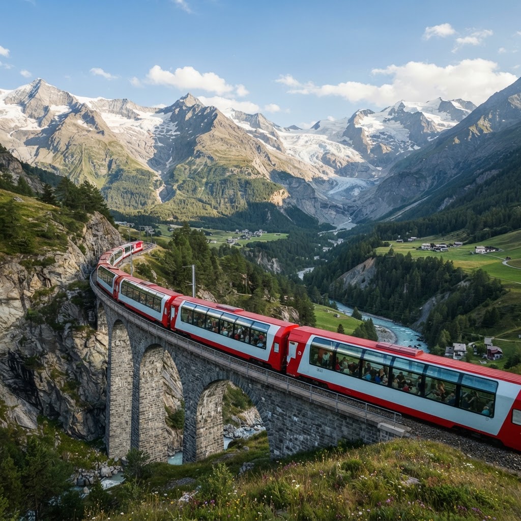 Suiza Glaciar Express Tren Panorámico 8D/7N