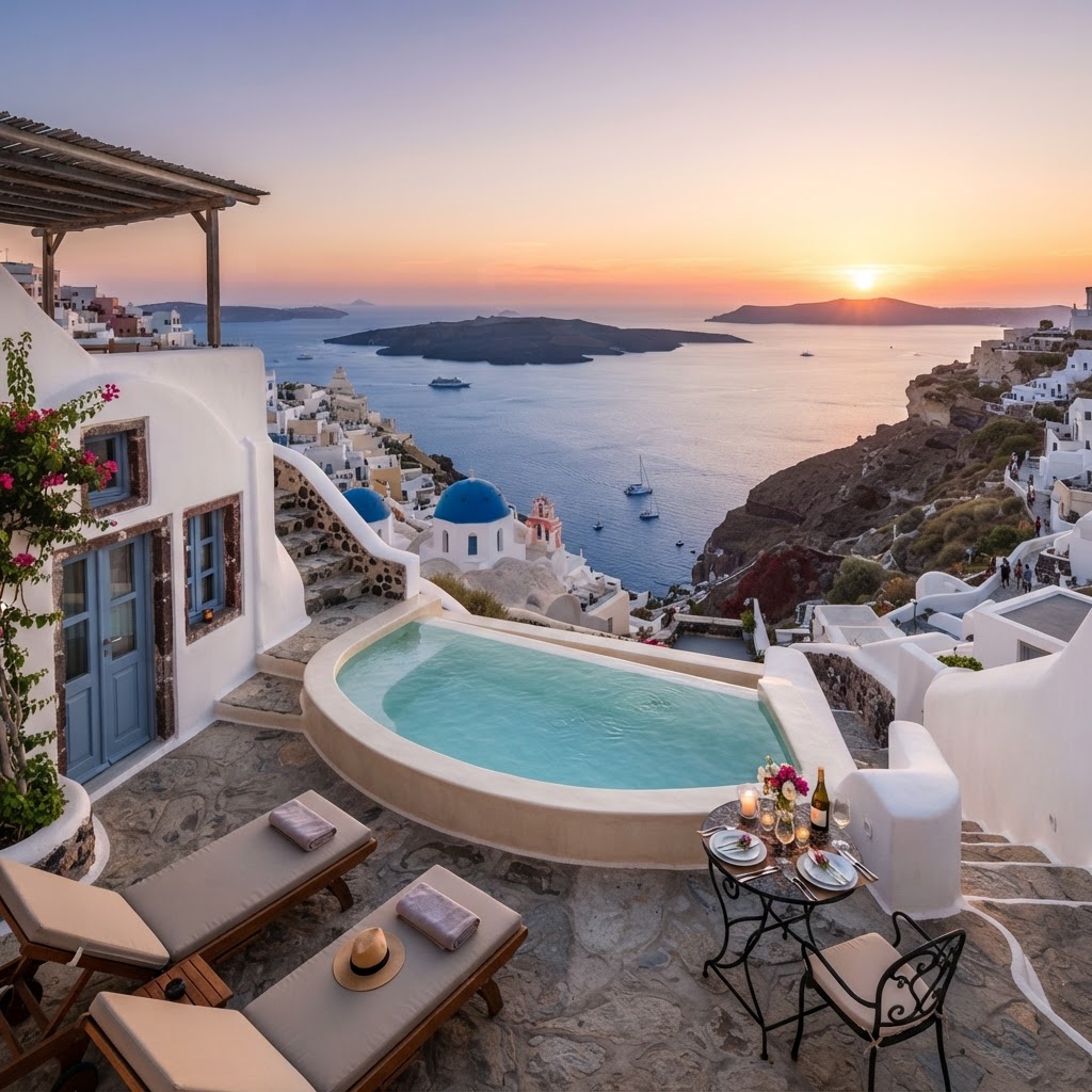 Santorini Luna de Miel Cave Suite 7D/6N