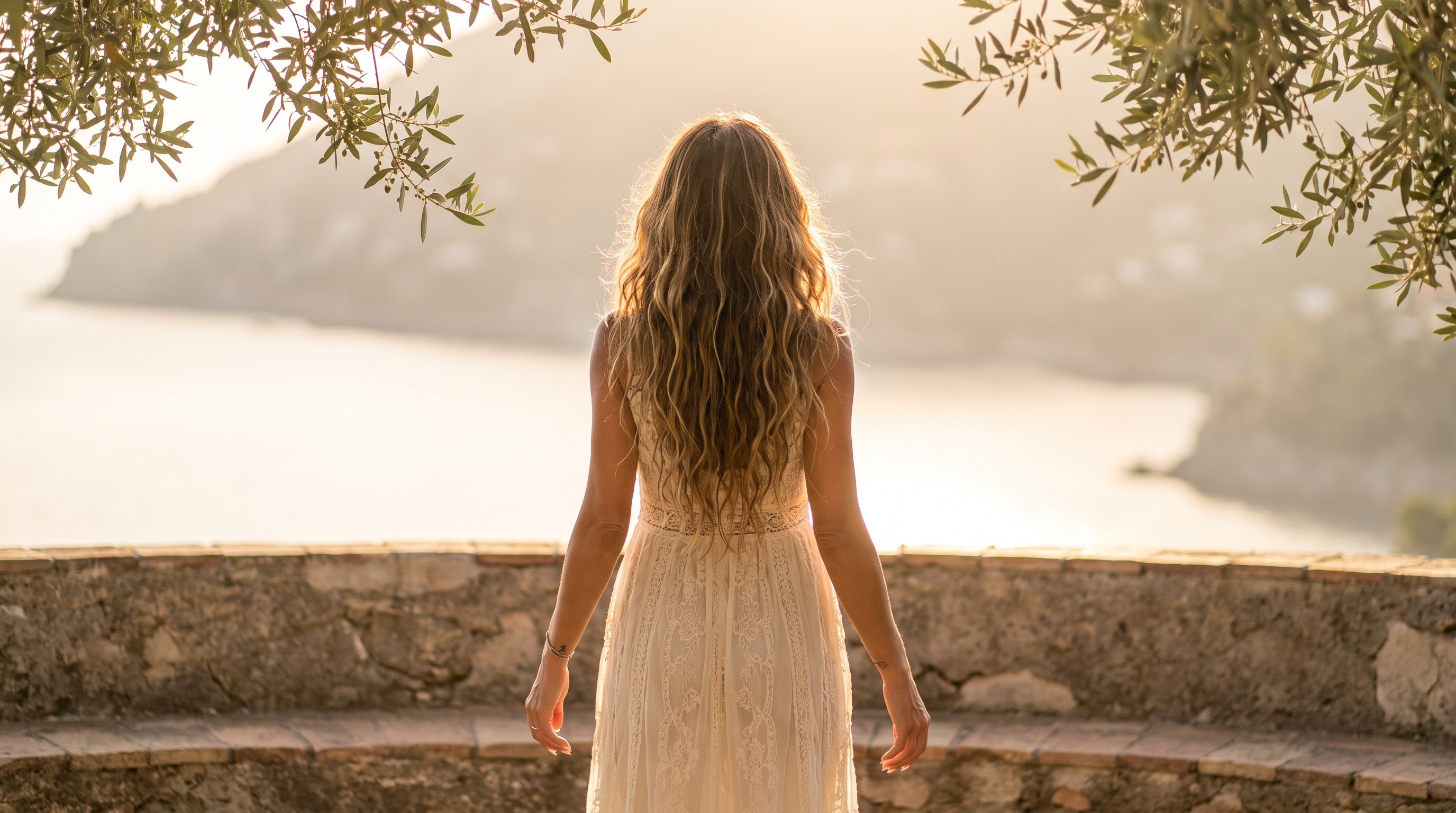 Looking out to sea at golden hour