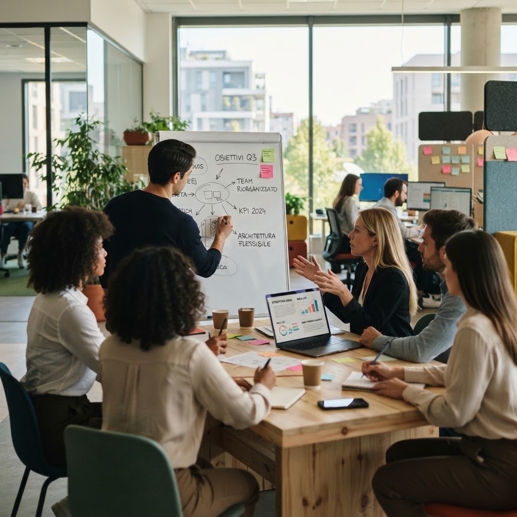 Lavoro per obiettivi, spazi riprogettati e team auto-organizzati: la nuova architettura organizzativa delle PMI italiane che hanno trasformato il post-smart working in vantaggio competitivo strutturale