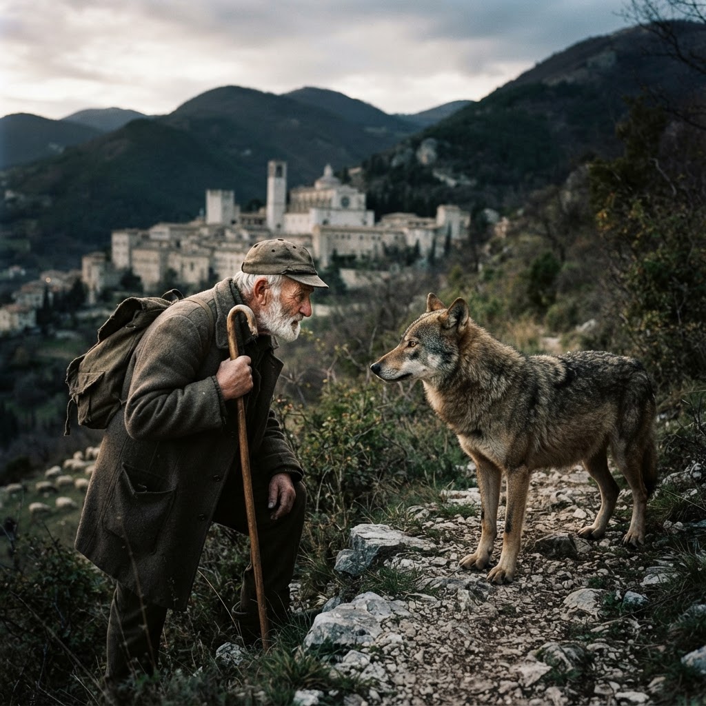 A Gubbio la roccia osserva il pastore, ma il lupo non ha più fame di leggende