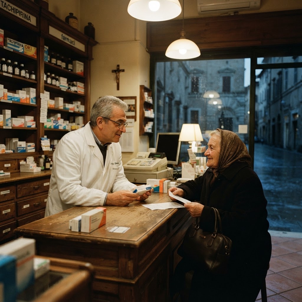 Il camice, la pioggia, le luci di Ancona