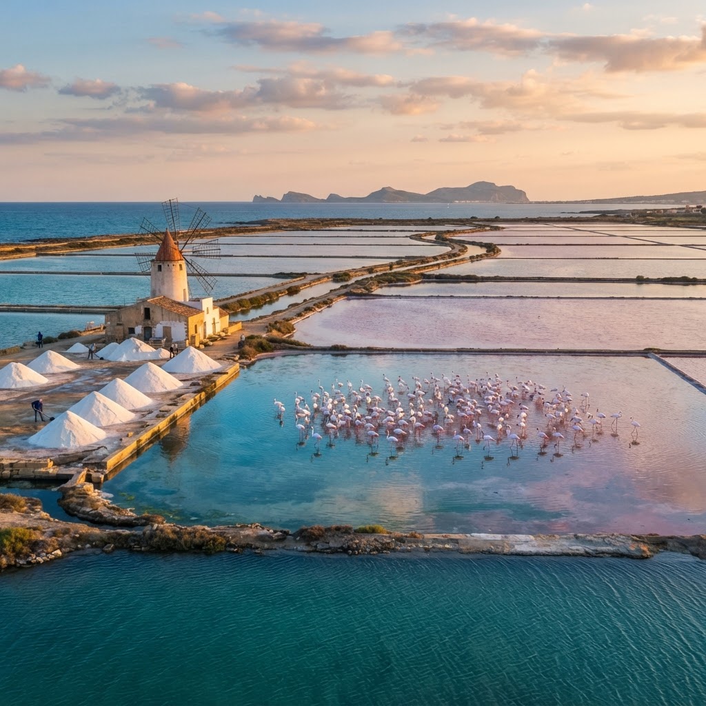 Le saline di Trapani: dove il mare si trasforma in oro bianco