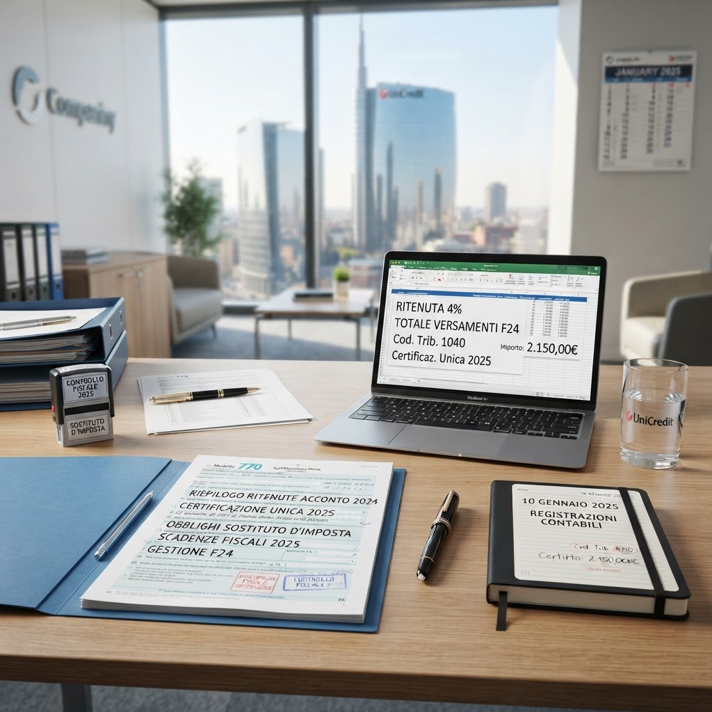 Ritenute d'acconto, certificazioni uniche e obblighi del sostituto d'imposta: la guida normativa completa per le PMI italiane che vogliono trasformare ogni versamento in un sistema di controllo fiscale preciso e senza rischi nel 2025