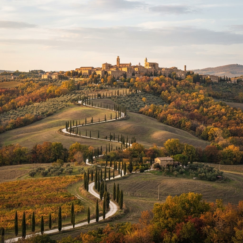 Val d'Orcia in Autunno: Un Dipinto Vivo Tra Colline d'Oro e Borghi Dimenticati