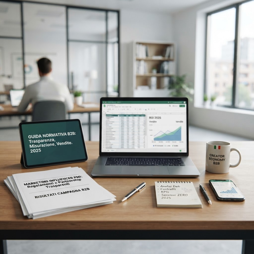 Influencer marketing B2B e creator economy per le PMI italiane: la guida normativa completa per costruire partnership commerciali trasparenti, misurare i risultati e trasformare ogni collaborazione in vendite reali senza rischiare sanzioni nel 2025