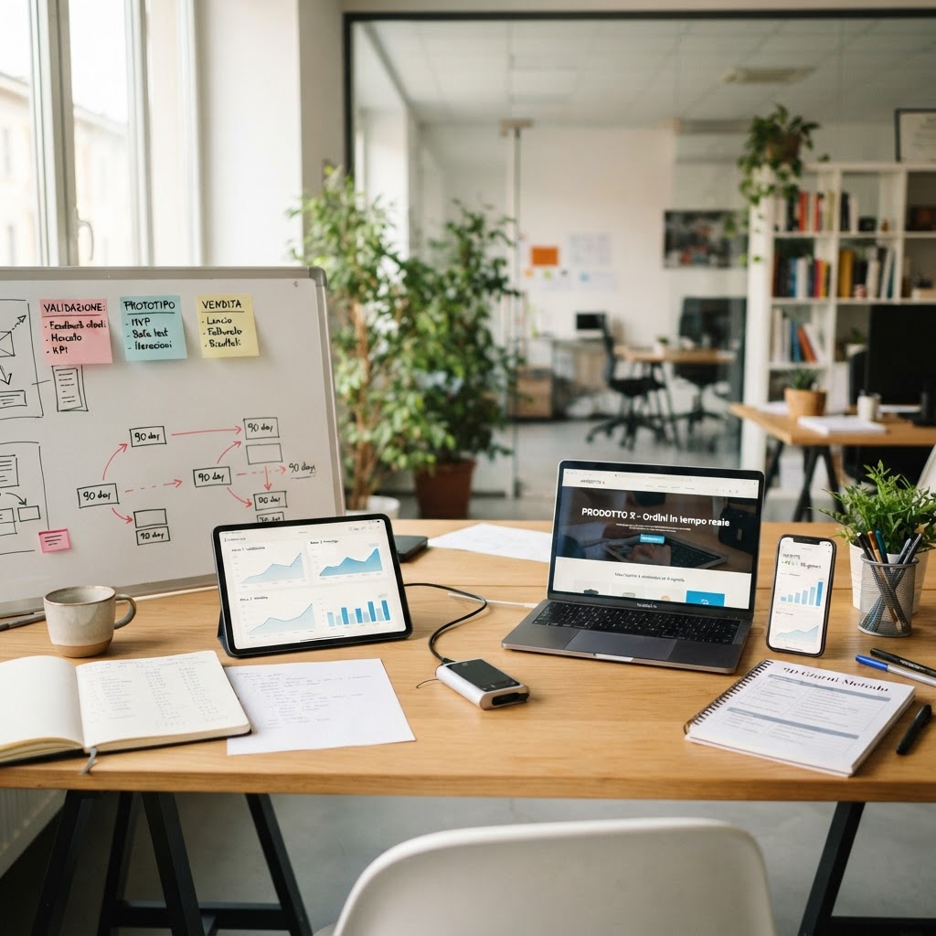 Validare, prototipare e vendere in 90 giorni: il metodo operativo per imprenditrici e under 35 che vogliono trasformare un'idea in un business misurabile prima di bruciare il primo euro