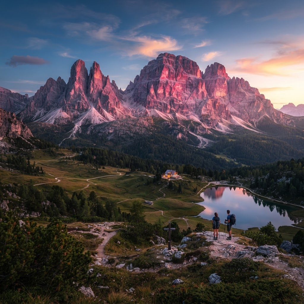 Le Dolomiti e l'Enrosadira: quando la roccia si accende di rosa al tramonto