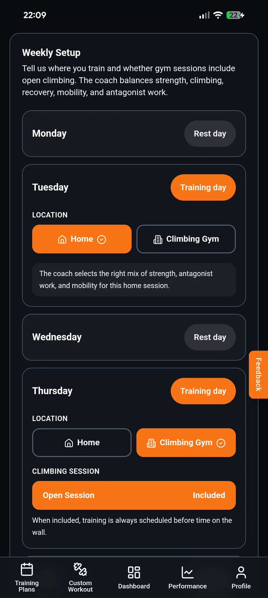 Structured Training Plans