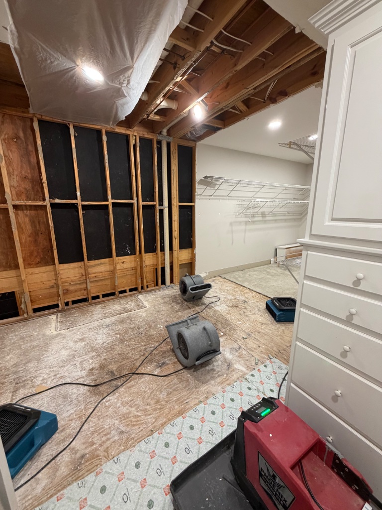 Water damage prep and mitigation