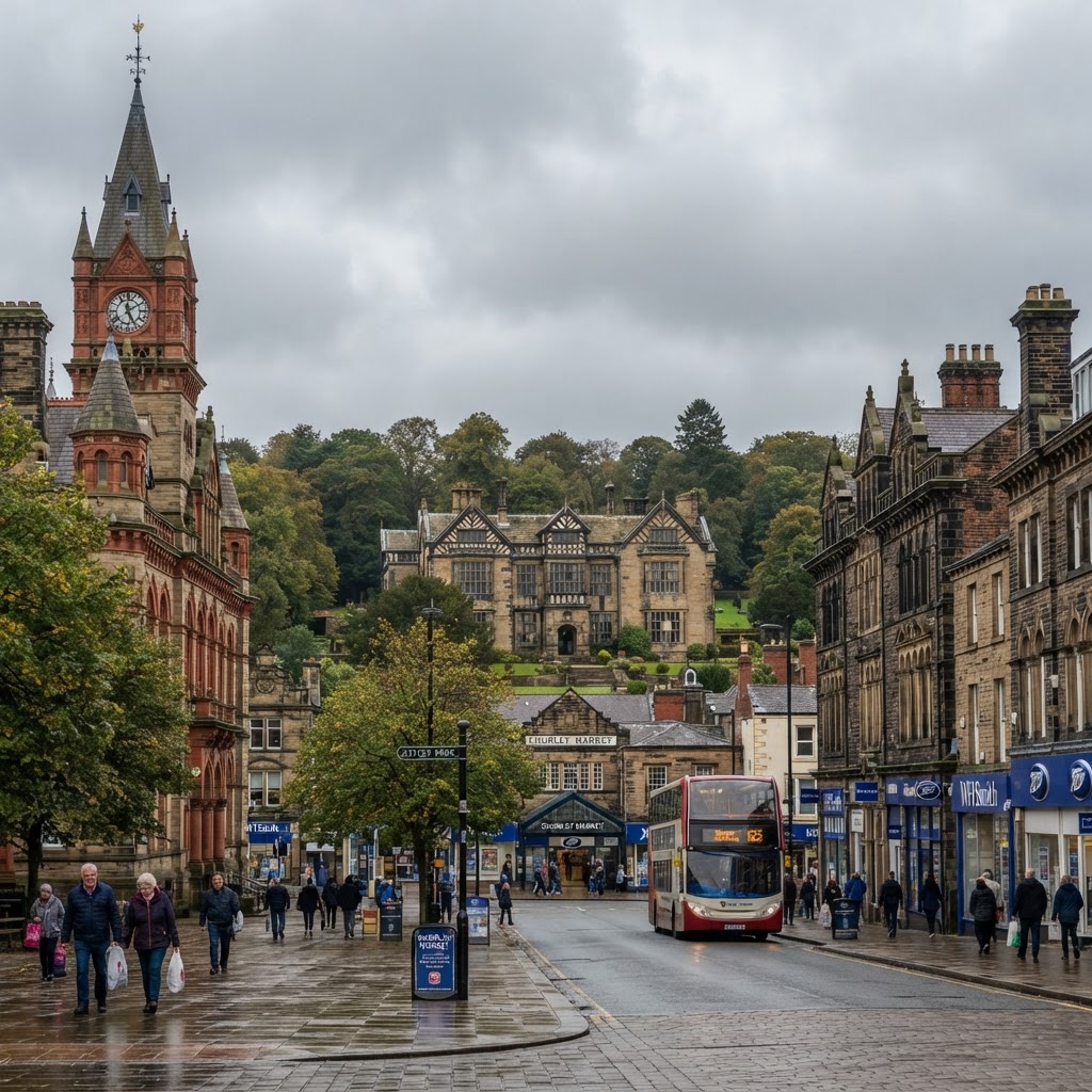 Chorley town centre and Astley Hall