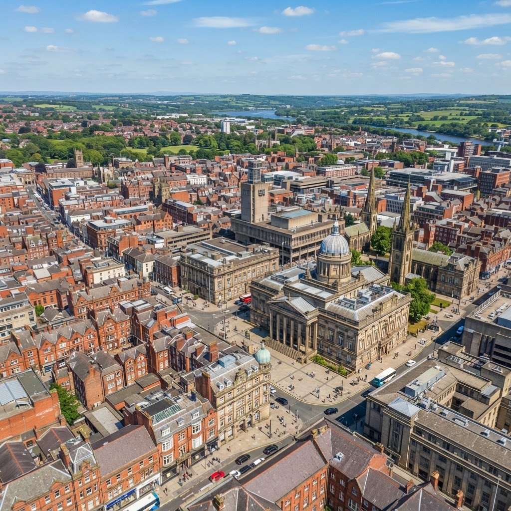 Preston city centre and Victorian civic architecture