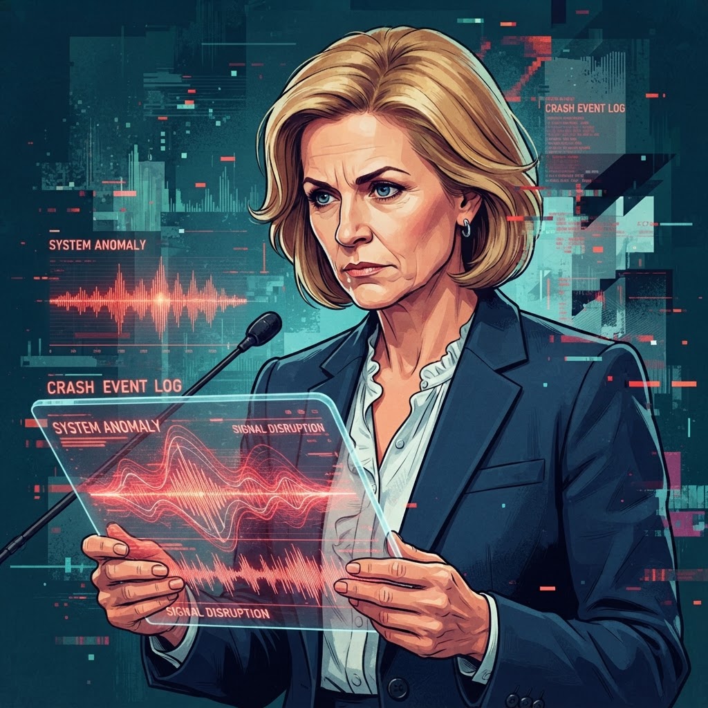 Senator Patricia Vance reviews data anomalies that suggest systemic instability in official military reporting protocols.