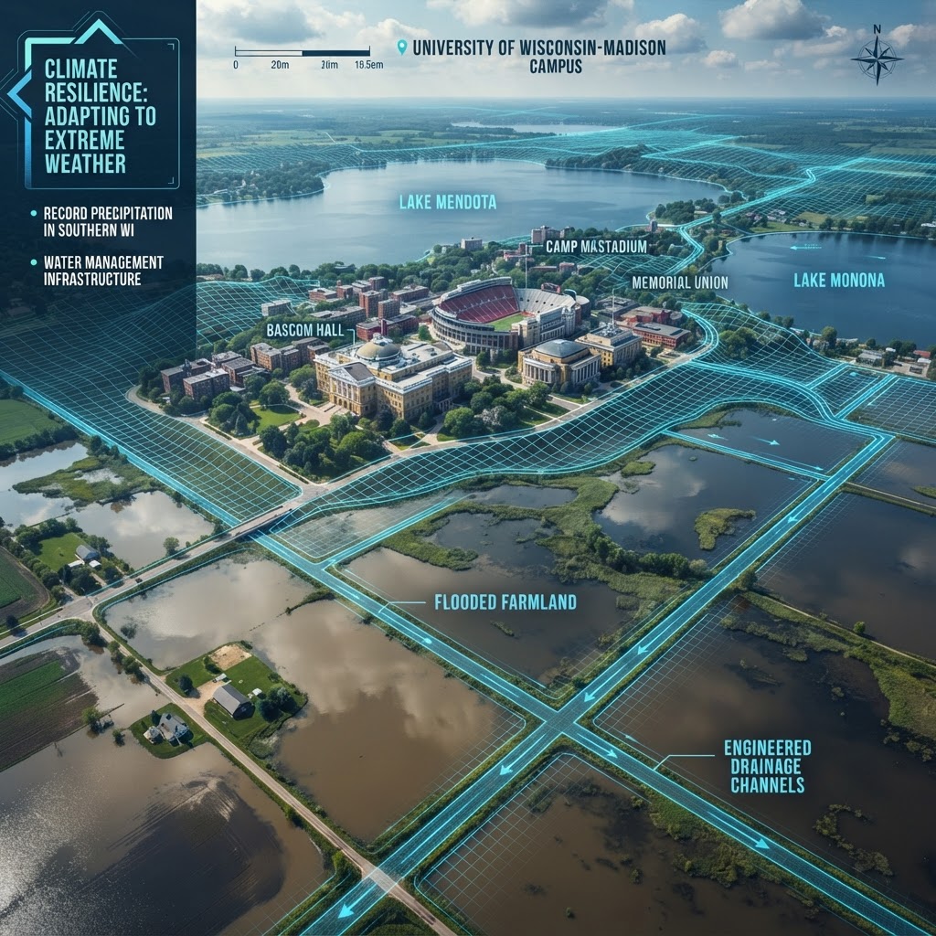 Ground-level mapping reveals that floodwater is behaving with unnatural, algorithmic precision across local terrain.