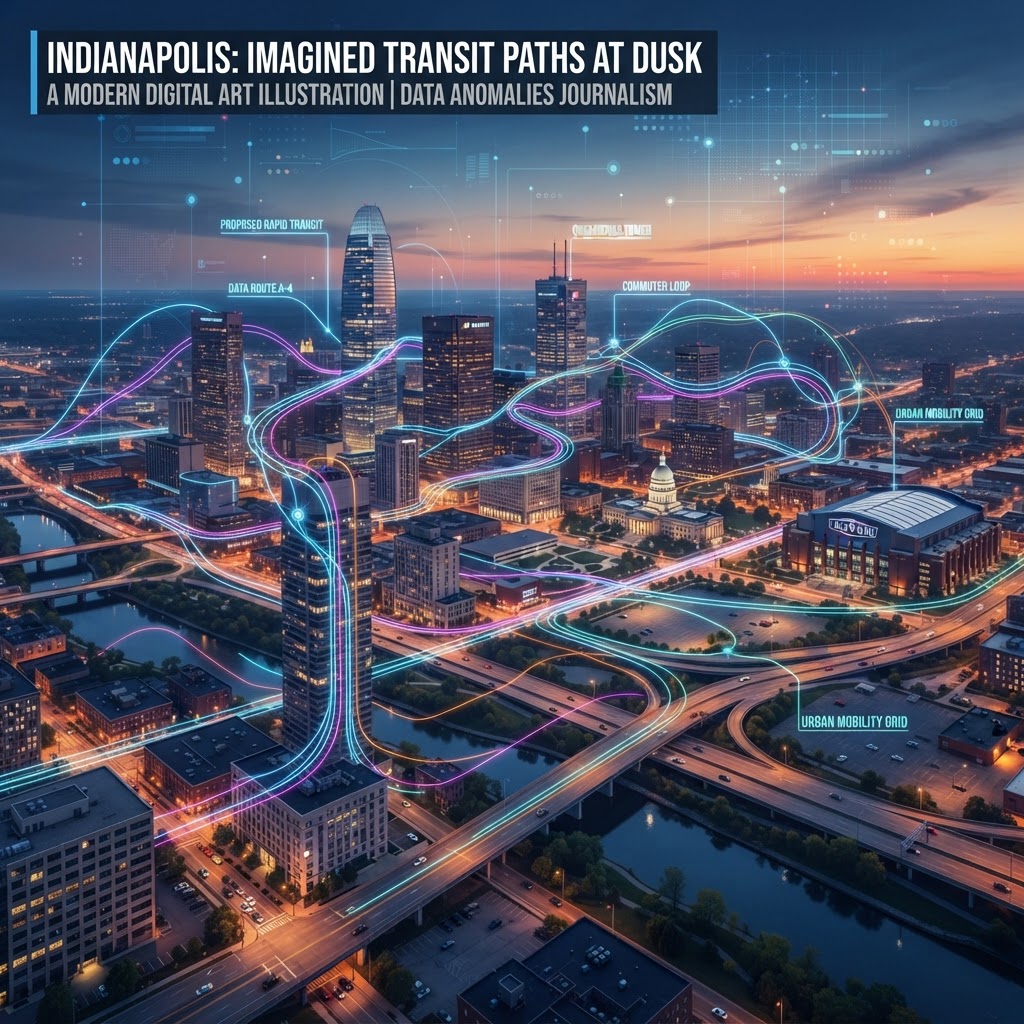 Conceptual visualization of the phantom infrastructure overlaying the actual metropolitan landscape.