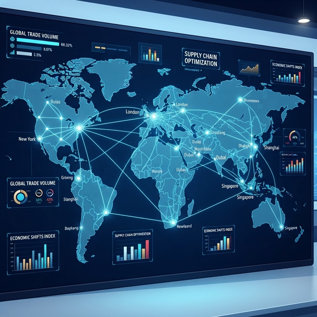 A visualization of the 'Equilibrium Patch,' showing how global diesel logistics routes align with uncanny precision.