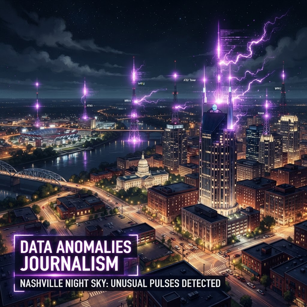 Communication infrastructure in Nashville exhibiting unusual light frequency patterns correlated with internal network restarts.