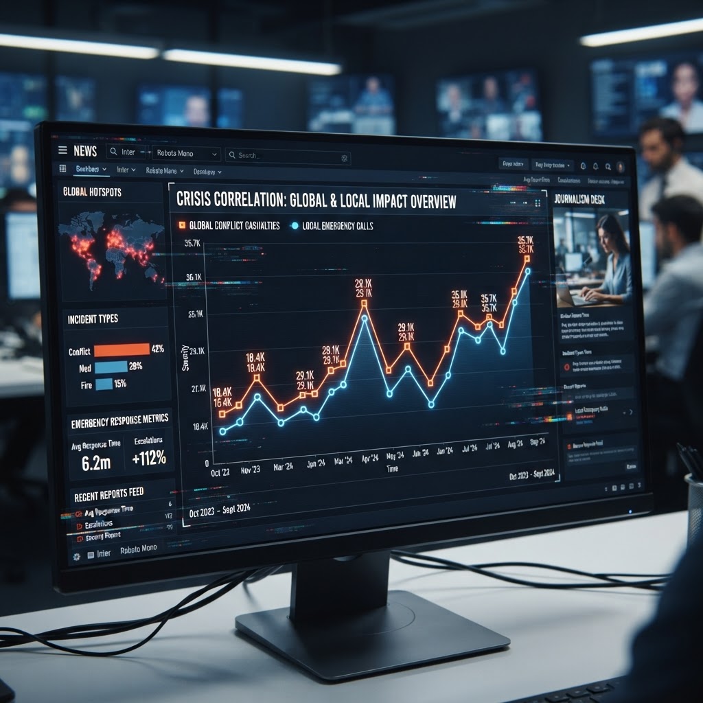Analytical charts revealing the statistical alignment between regional data and global simulation events.